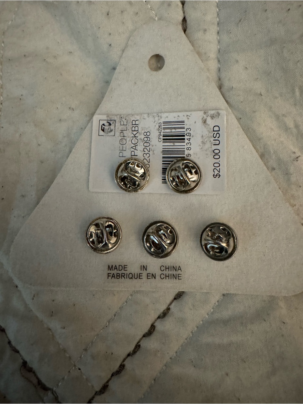 Free People playing card suit brooch set NWT - Picture 3 of 4